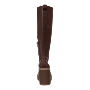 NAKED FEET - APEX in CACAO Wedge Knee High Boots WOMEN FOOTWEAR NAKED FEET 