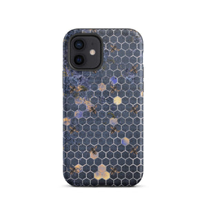 Navy Blue Bee iPhone Case - KBB Exclusive Knitted Belle Boutique iPhone 12 