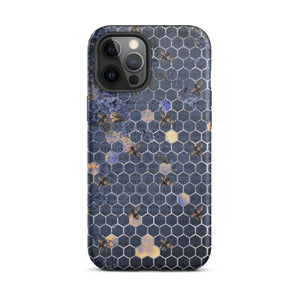 Navy Blue Bee iPhone Case - KBB Exclusive Knitted Belle Boutique iPhone 12 Pro Max 