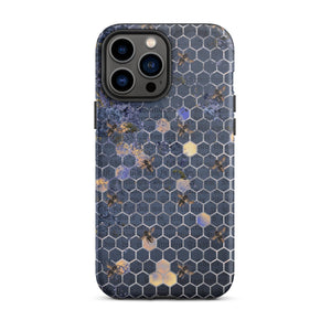 Navy Blue Bee iPhone Case - KBB Exclusive Knitted Belle Boutique iPhone 13 Pro Max 