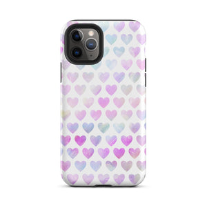Pastel Hearts iPhone Case - KBB Exclusive Knitted Belle Boutique iPhone 11 Pro 