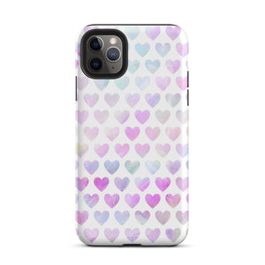 Pastel Hearts iPhone Case - KBB Exclusive Knitted Belle Boutique iPhone 11 Pro Max 