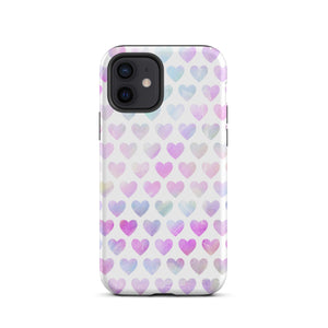 Pastel Hearts iPhone Case - KBB Exclusive Knitted Belle Boutique iPhone 12 