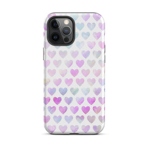 Pastel Hearts iPhone Case - KBB Exclusive Knitted Belle Boutique iPhone 12 Pro Max 