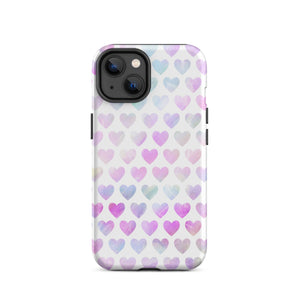 Pastel Hearts iPhone Case - KBB Exclusive Knitted Belle Boutique iPhone 14 