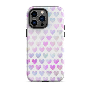 Pastel Hearts iPhone Case - KBB Exclusive Knitted Belle Boutique iPhone 14 Pro Max 