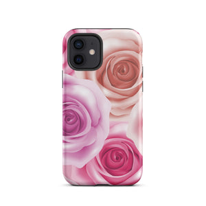 Pastel Roses iPhone Case - KBB Exclusive Knitted Belle Boutique iPhone 12 