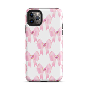 Pink Bows iPhone Case - KBB Exclusive Knitted Belle Boutique iPhone 11 Pro Max 