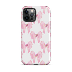 Pink Bows iPhone Case - KBB Exclusive Knitted Belle Boutique iPhone 12 Pro Max 