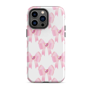 Pink Bows iPhone Case - KBB Exclusive Knitted Belle Boutique iPhone 14 Pro Max 