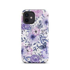 Purple Floral iPhone Case Knitted Belle Boutique iPhone 12 