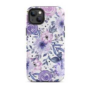 Purple Floral iPhone Case Knitted Belle Boutique iPhone 14 Plus 