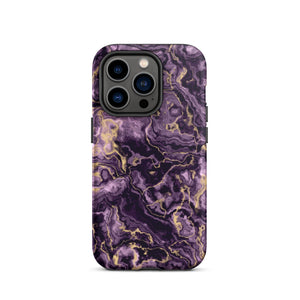 Purple Marble iPhone Case - KBB Exclusive Knitted Belle Boutique iPhone 14 Pro 