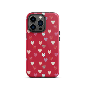 Red Sweethearts iPhone Case - KBB Exclusive Knitted Belle Boutique iPhone 13 Pro 