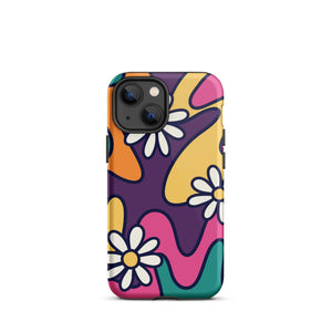 Retro Doodle Purple iPhone Case - KBB Exclusive Knitted Belle Boutique iPhone 13 mini 