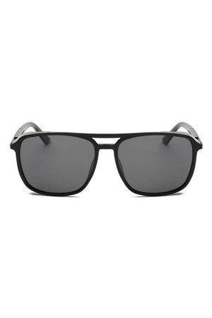 Retro Polarized Square Fashion Sunglasses Cramilo Eyewear Black OneSize 