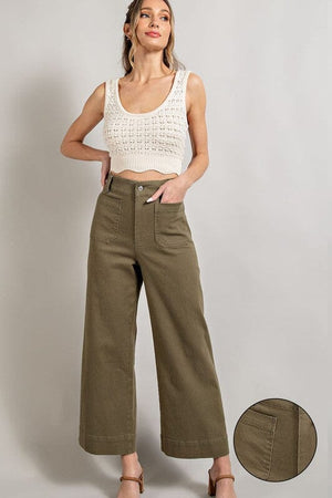 SOFT WASHED WIDE LEG PANTS eesome 