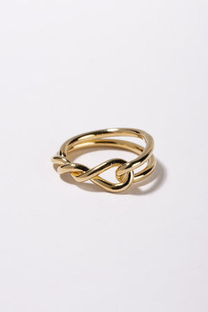 Twisted ring gold Lilou 