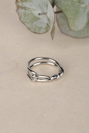 Twisted ring silver Lilou 