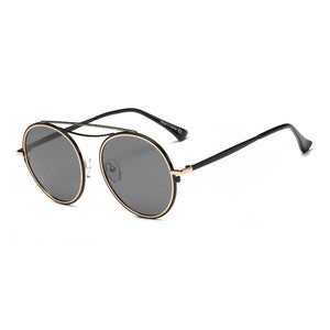 Unisex Polarized Round Fashion Sunglasses Cramilo Eyewear Black OneSize 