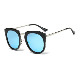 Women Oversize Cat Eye Fashion Sunglasses Cramilo Eyewear Blue OneSize 