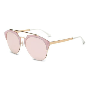 Women Round Cat Eye Fashion Sunglasses Cramilo Eyewear Pink OneSize 