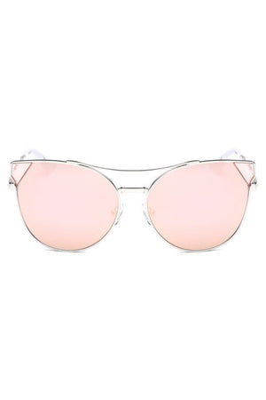 Women Round Cat Eye Fashion Sunglasses Cramilo Eyewear Pink OneSize 