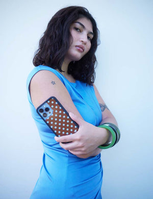 Polka Dot | Brown and Blue Samsung Galaxy Case