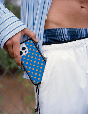 Polka Dot | Blue and Orange iPhone Case