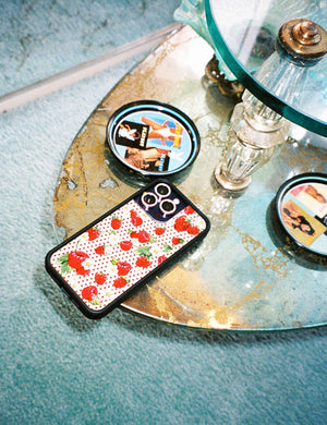 Raspberry Polka Dot iPhone Case