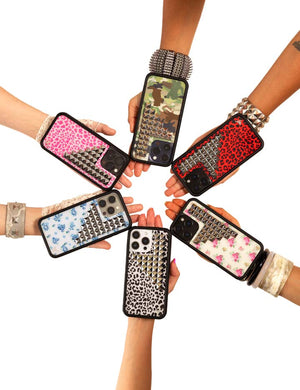 Red Meow Stud iPhone Case