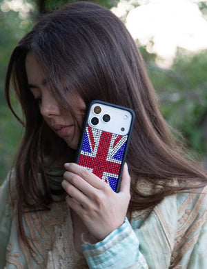Rhinestone Union Jack iPhone Case