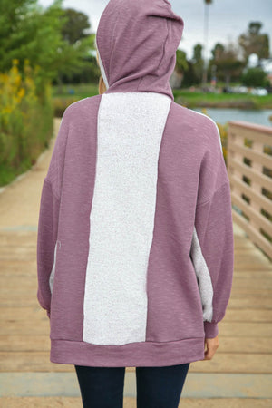 Tribal Cotton Thermal Chevron Out Seam Hoodie