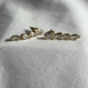 CZ Drop Earrings - 18k Gold or Silver