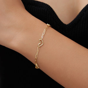 Heart Trail Chain Bracelet