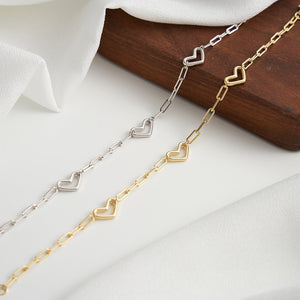 Heart Trail Chain Bracelet