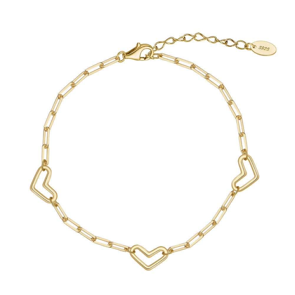Heart Trail Chain Bracelet
