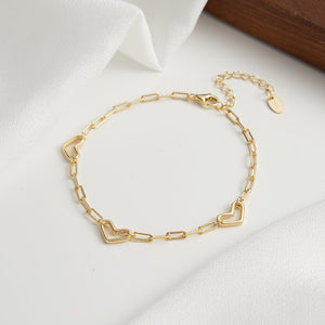 Heart Trail Chain Bracelet
