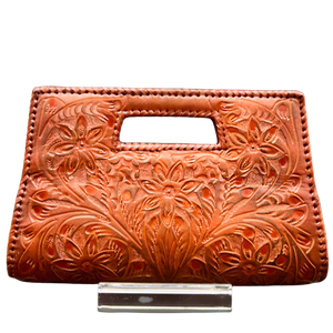 Hand-Tooled Leather Clutch & Crossbody - Multiple Colors