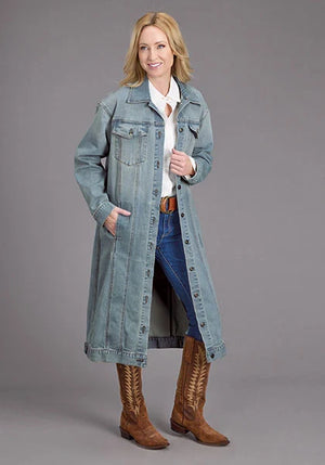 Stetson Stretch Maxi Length (Light Wash) - Women's Denim Jacket