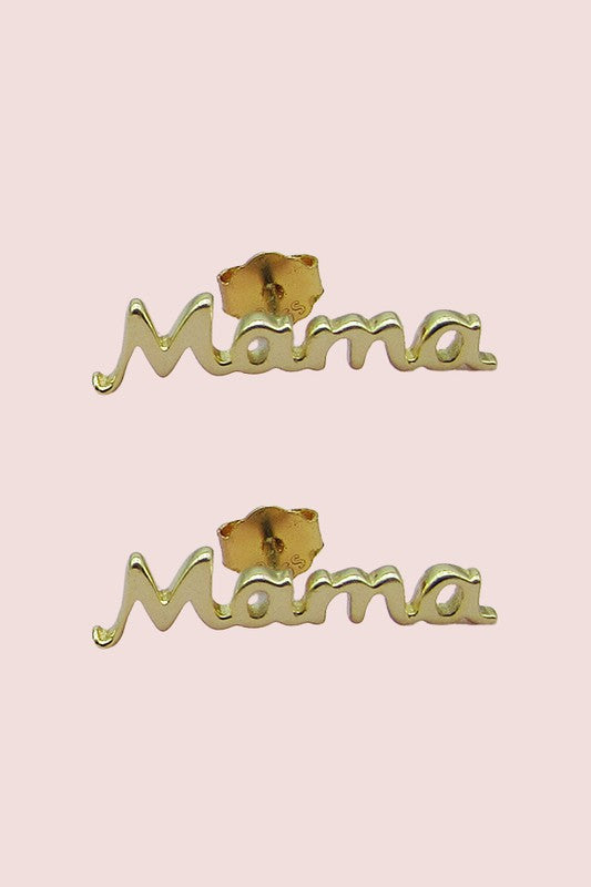 Cursive Mama Earrings Mothers Day Gift