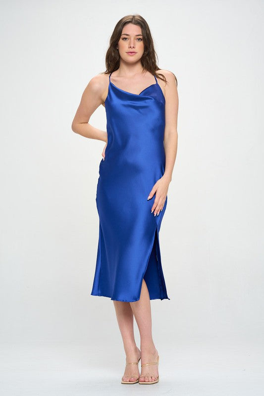 princess polly baby blue dress Royal Blue Satin Spaghetti Straps Modest Elegant Long Women Evening Pr –  bridalsew