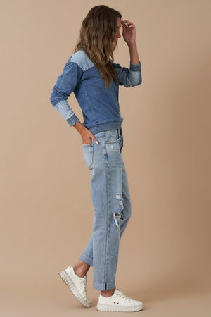 ROLLED UP BOYFRIEND JEANS - Insane Gene