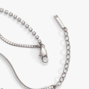 Double Strand Crystal Tennis Chain Bracelet