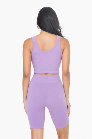 Ribbed Seamless Cropped Tank Top