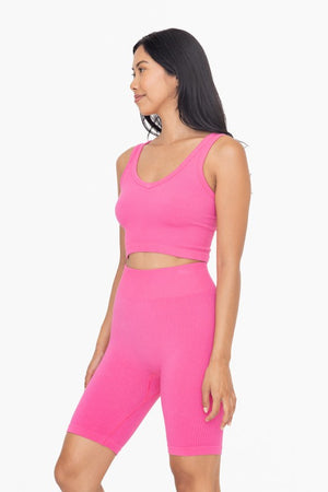 Ribbed Seamless Cropped Tank Top