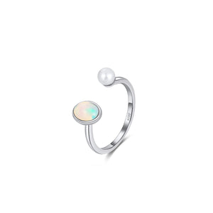 Ethereal Glow Pearl Adjustable Ring