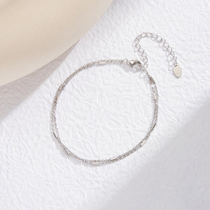 Minimal Double Chain Bracelet
