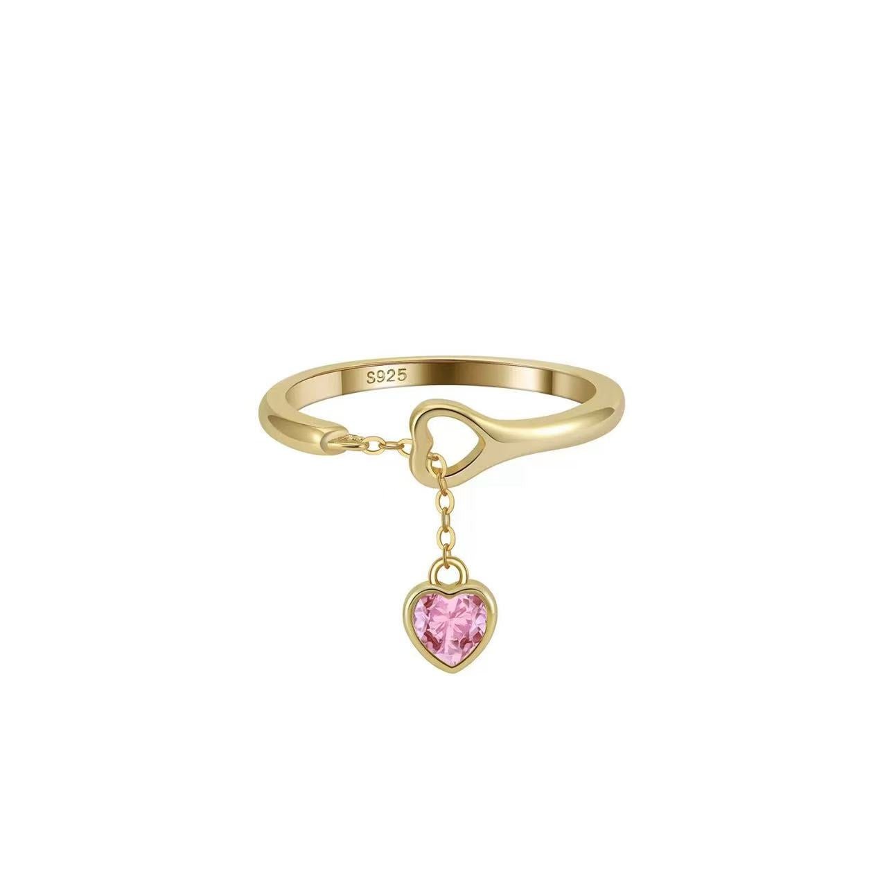 Sweetheart Heart Drop Adjustable Ring