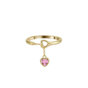 Sweetheart Heart Drop Adjustable Ring